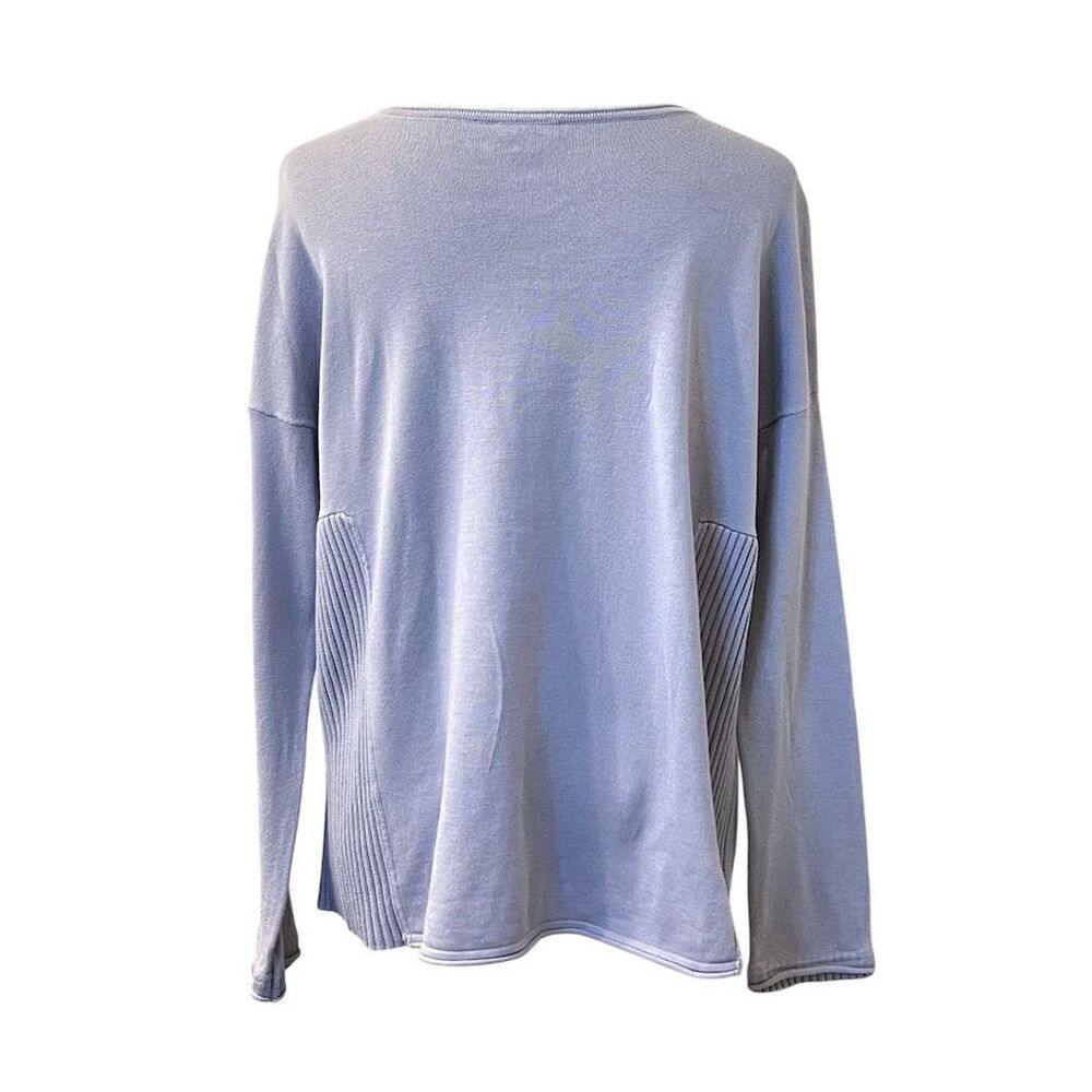 J. Jill Women's Knit Purple Sweater U-Neck Long Sleeve L Cottagecore Cozy Warm - Picture 2 of 10